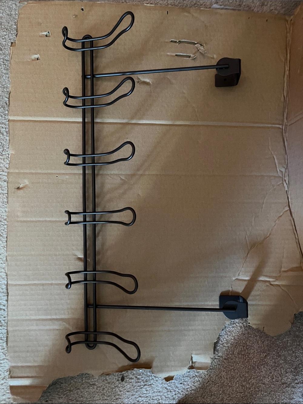Black Metal over the door robe or towel
Rack